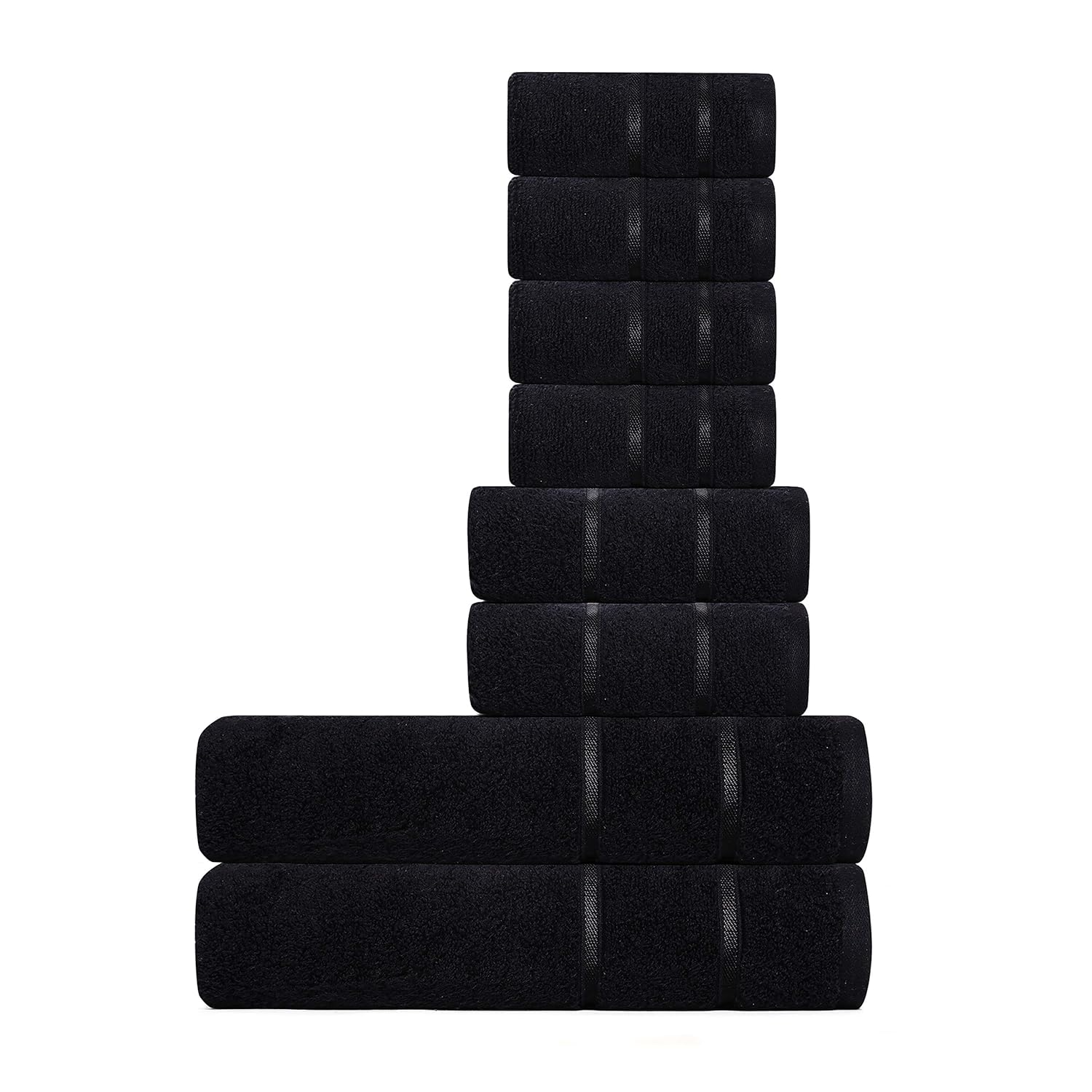 Essence 10 pcs Towel Set black